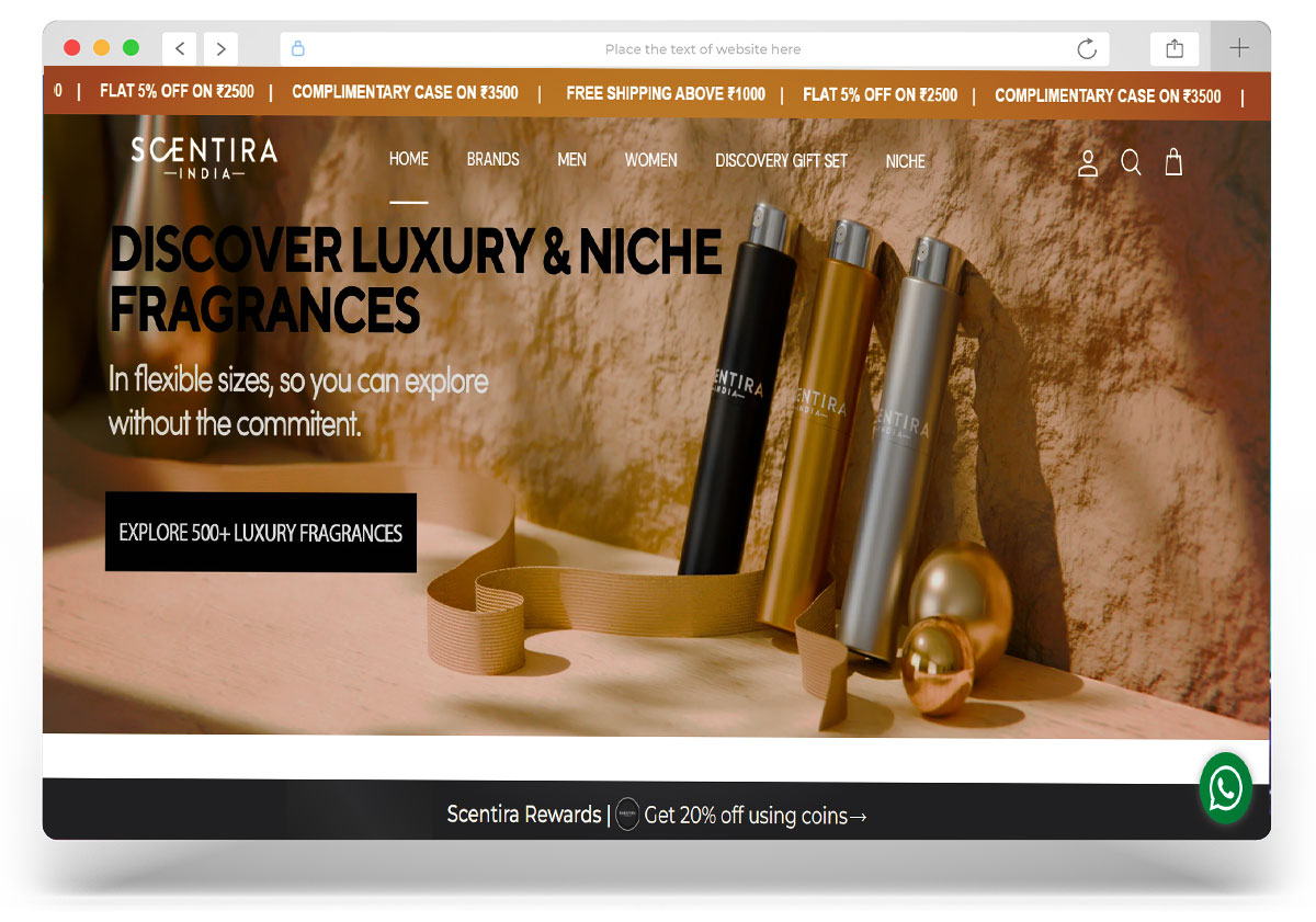 SCENTIRA website